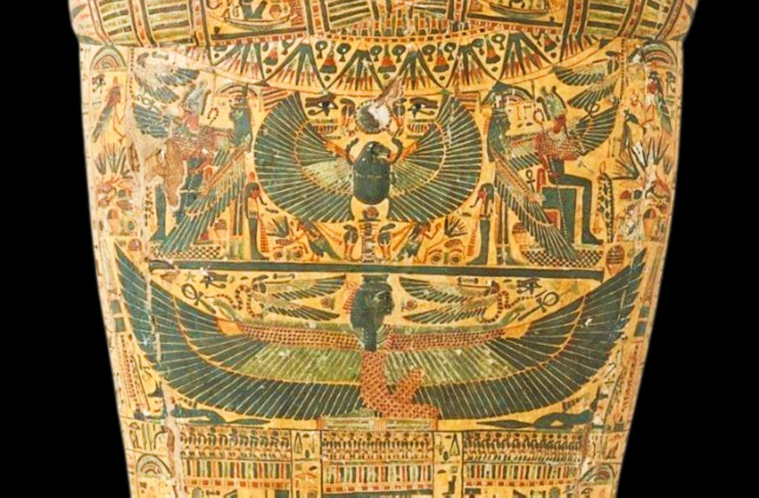 Nut as a kneeling, winged goddess