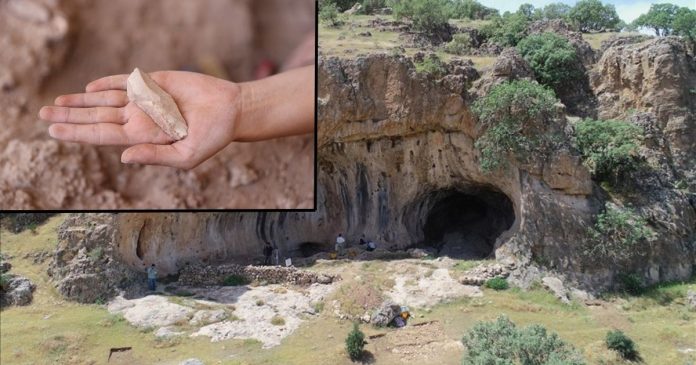 Early human activity uncovered in Uluköy Cave, southeastern Türkiye. Image credit: Halil İbrahim Sincar/AA