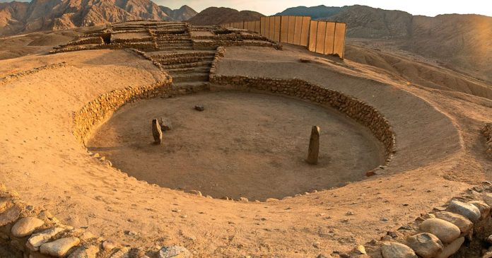 Experts say the people of Caral took their decorative architectural style with them to new settlements. Photograph: Caral Archaeological Zone