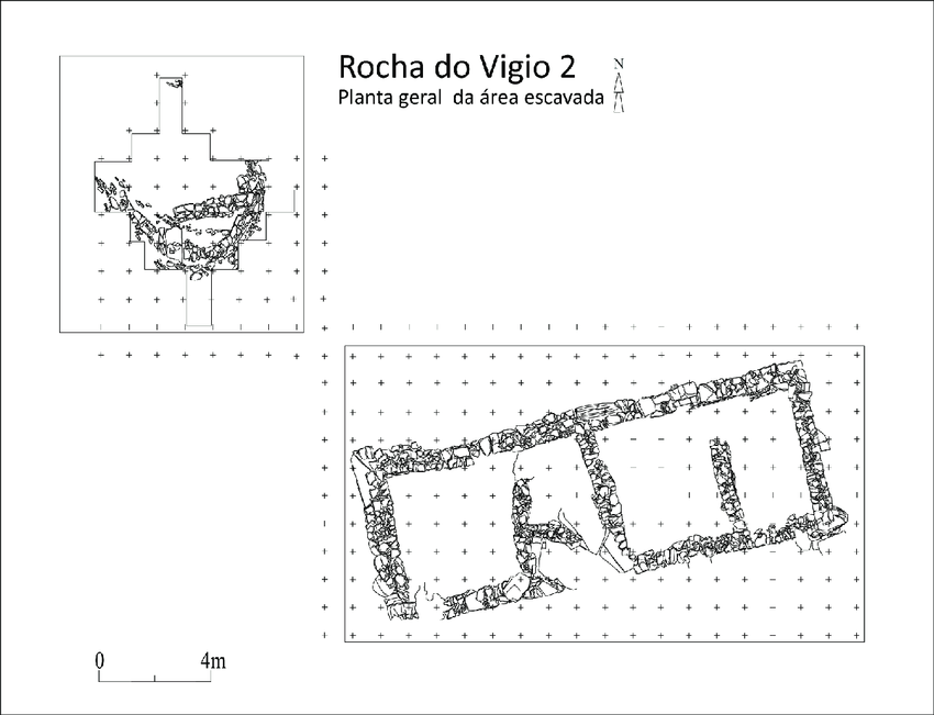 General plan of the structures at the Rocha do Vigío